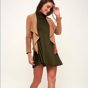 Sway girl away olive green swing dress